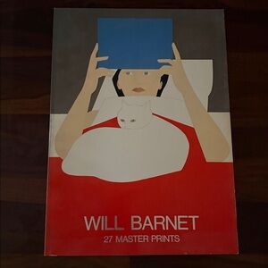 Art Print with Red and Gray Tones